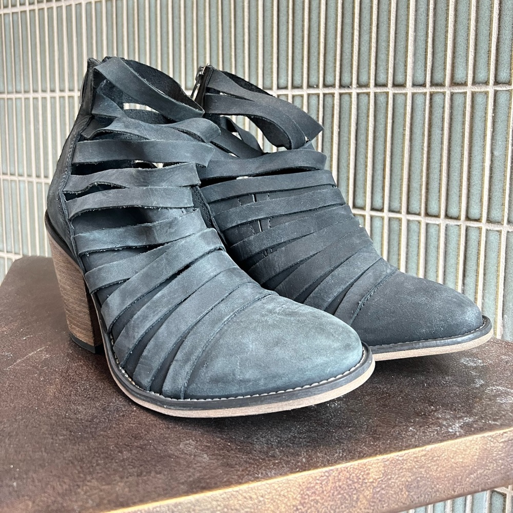 Free People hybrid strappy leather ankle boots
